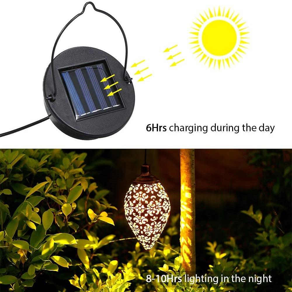 Solar LED Lantern Garland – Waterproof Hanging Outdoor Fairy Lights