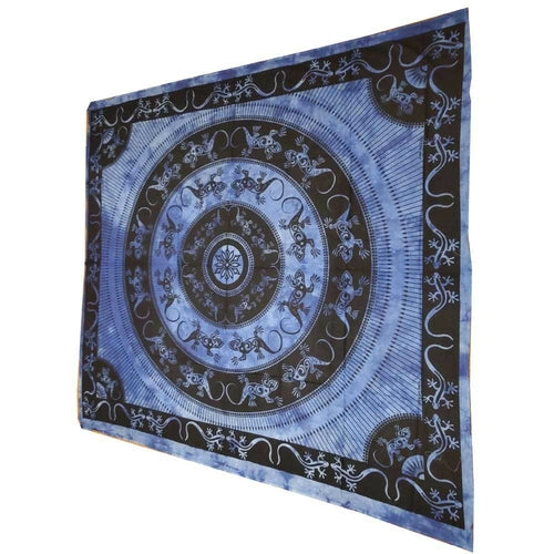 Lizard Mandala Bohemian Tapestry Bedsheet – Vibrant Boho Decor for Home