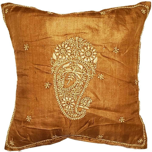 Brinda Embroidery Silk Cushion Cover - Elegant Home Accent Design