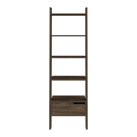 Ladder Bookcase Bull – Dark Walnut Finish