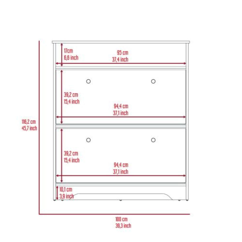 Shoe Rack Dublin, One Open Shelf, Two Extendable Cabinets, Dark Brown