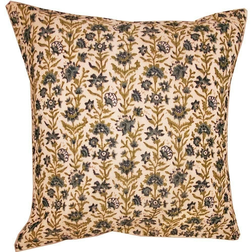 loral Garden Cushion Cover – Elegant Chanderi Print Fabric 