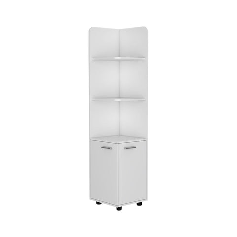 Freestanding Cabinet Kairatu with One Drawer – Sleek White Finish