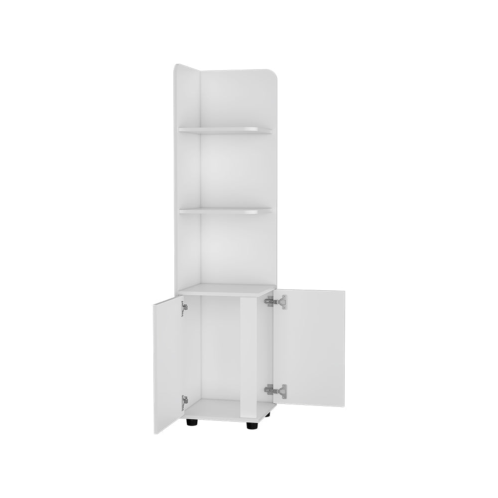 Freestanding Cabinet Kairatu with One Drawer – Sleek White Finish