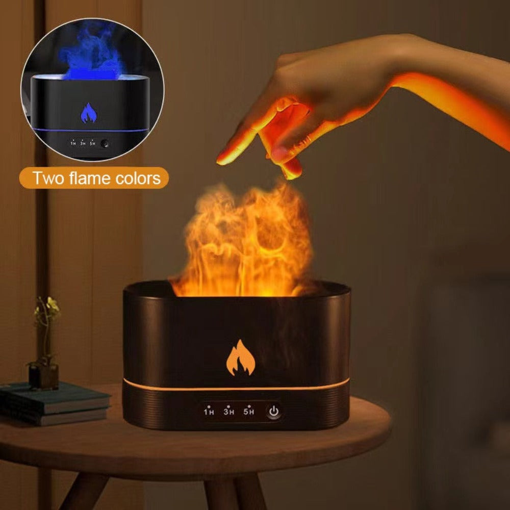 Essential Oil Diffuser with Flaming Effect and Timer – Aromatherapy