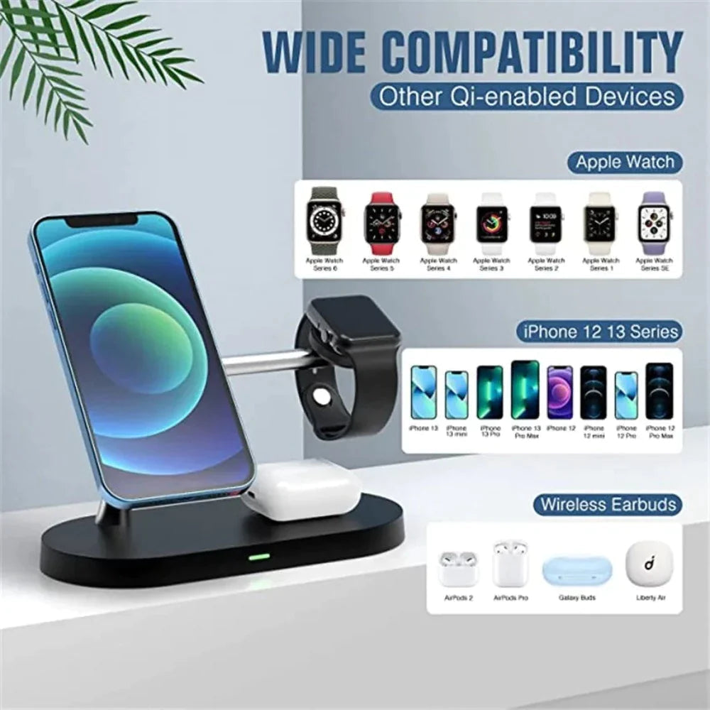 Desktop Magnetic Wireless Charging Station - Fast Charging