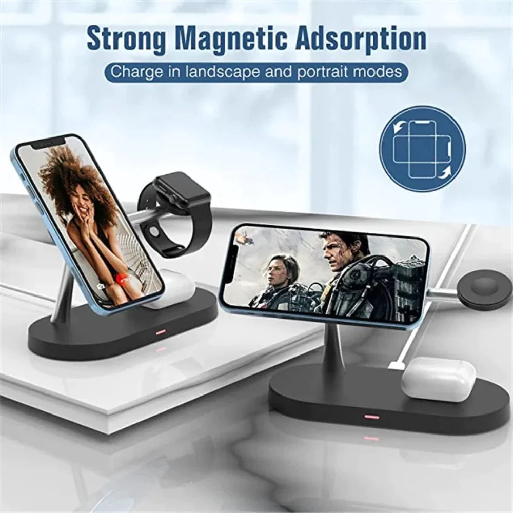 Desktop Magnetic Wireless Charging Station - Fast Charging