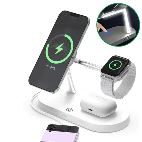 Desktop Magnetic Wireless Charging Station - Fast Charging