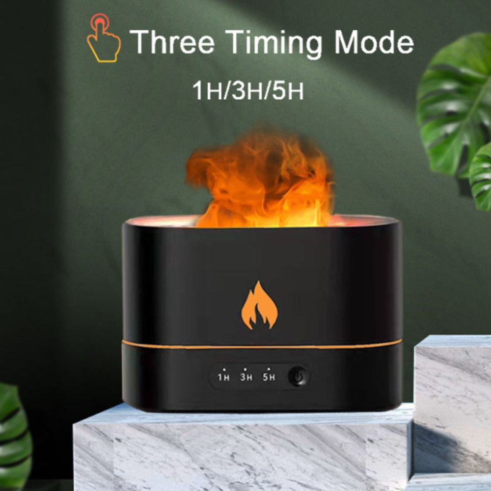 Essential Oil Diffuser with Flaming Effect and Timer – Aromatherapy