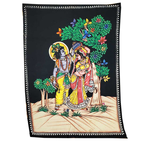 Krishna Images Aesthetic Black Colour Wall Art Decoration