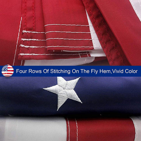 American Flag Outdoor Heavy Duty - Embroidered Stars