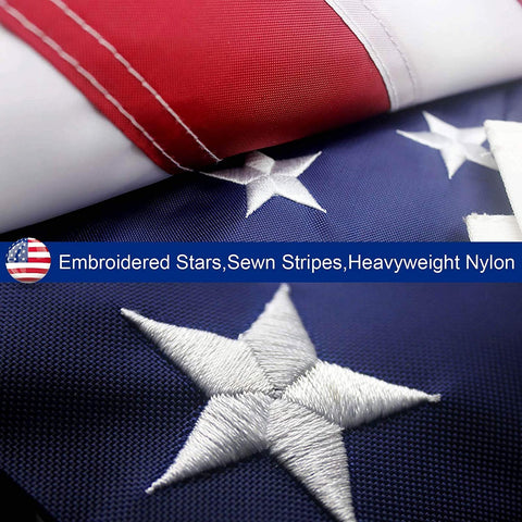 American Flag Outdoor Heavy Duty - Embroidered Stars